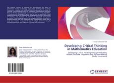 Capa do livro de Developing Critical Thinking in Mathematics Education 