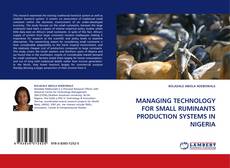 Capa do livro de MANAGING TECHNOLOGY FOR SMALL RUMINANTS PRODUCTION SYSTEMS IN NIGERIA 