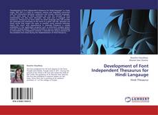 Capa do livro de Development of Font Independent Thesaurus for Hindi Langauge 