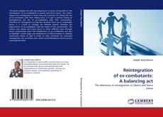 Reintegration of ex-combatants: A balancing act kitap kapağı