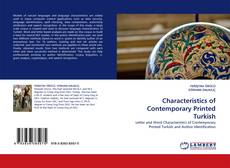 Characteristics of Contemporary Printed Turkish kitap kapağı