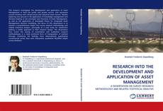 Buchcover von RESEARCH INTO THE DEVELOPMENT AND APPLICATION OF ASSET MANAGEMENT