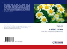 Buchcover von A thesis review