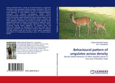 Behavioural pattern of ungulates across density kitap kapağı