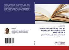 Buchcover von Institutional Culture and its Impact on Academic Staff Performance