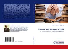Copertina di PHILOSOPHY OF EDUCATION