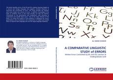 Couverture de A COMPARATIVE LINGUISTIC STUDY of ERRORS