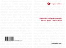 Capa do livro de Dispositio orationis quam pro Archia poëta Cicero habuit 