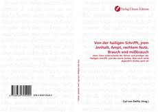 Обложка Von der hailigen Schrifft, jrem Jnnhalt, Ampt, rechtem Nutz, Brauch vnd mißbrauch