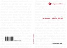 Capa do livro de Academia J. Christi filii Dei 