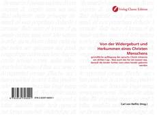 Capa do livro de Von der Widergeburt und Herkummen eines Christen Menschens 