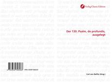 Capa do livro de Der 130. Psalm, de profundis, ausgelegt 