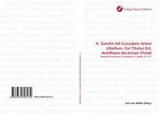 Capa do livro de H. Zanchii Ad Cuiusdam Ariani Libellum: Cui Titulus Est, Antithesis doctrinae Christi 