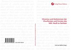 Capa do livro de Chronica und Herkommen der Churfürsten und Fürsten des löbl. Hauß zu Sachsen 