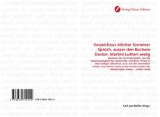 Capa do livro de Verzeichnus etlicher fürnemer Sprüch, ausser den Büchern Doctor. Martini Lutheri seelig 