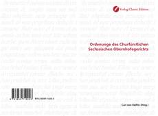 Portada del libro de Ordenunge des Churfürstlichen Sechssischen Obernhofegerichts