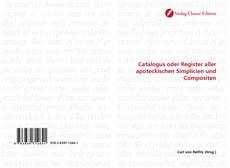 Capa do livro de Catalogus oder Register aller apoteckischen Simplicien und Compositen 