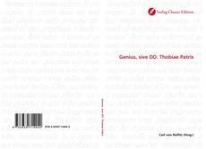 Capa do livro de Genius, sive DD. Thobiae Patris 