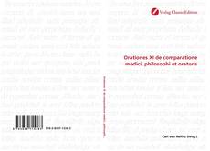 Capa do livro de Orationes XI de comparatione medici, philosophi et oratoris 