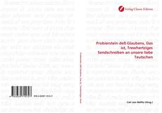 Portada del libro de Probierstein deß Glaubens, Das ist, Trewhertziges Sendschreiben an unsere liebe Teutschen