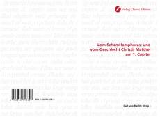 Bookcover of Vom SchemHamphoras: und vom Geschlecht Christi, Matthei am 1. Capitel