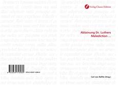 Capa do livro de Ablainung Dr. Luthers Malediction ... 