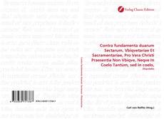 Capa do livro de Contra fundamenta duarum Sectarum, Vbiqvetariae Et Sacramentariae, Pro Vera Christi Praesentia Non Vbiqve, Neqve In Coelo Tantùm, sed in coelo, 