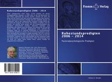 Ruhestandspredigten 2006 - 2014 kitap kapağı