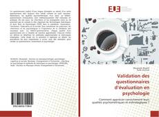 Buchcover von Validation des questionnaires d’évaluation en psychologie