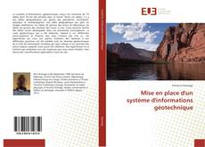 Buchcover von Mise en place d'un système d'informations géotechnique