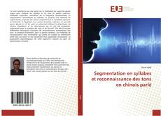 Buchcover von Segmentation en syllabes et reconnaissance des tons en chinois parlé