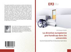 Portada del libro de La directive européenne pro-handicap dans les universités