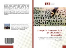 Portada del libro de L'usage du document écrit en DNL Histoire-Géographie