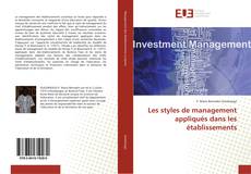 Capa do livro de Les styles de management appliqués dans les établissements 