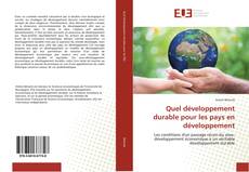 Bookcover of Quel développement durable pour les pays en développement