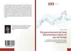 Buchcover von Pré-grossissement du loup Dicentrarchus labrax en eau de forage