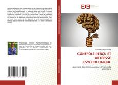 Buchcover von CONTRÔLE PERÇU ET DETRESSE PSYCHOLOGIQUE