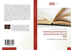 Crise de gouvernance ou gouvernance de crise en RDC kitap kapağı