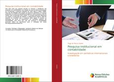 Обложка Pesquisa institucional em contabilidade