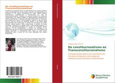 Capa do livro de Do constitucionalismo ao Transconstitucionalismo 
