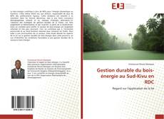 Capa do livro de Gestion durable du bois-énergie au Sud-Kivu en RDC 
