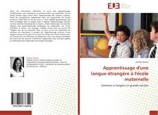 Apprentissage d'une langue étrangère à l'école maternelle kitap kapağı