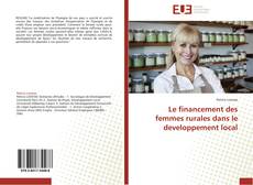 Buchcover von Le financement des femmes rurales dans le developpement local