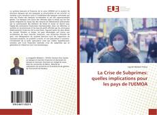 La Crise de Subprimes: quelles implications pour les pays de l'UEMOA kitap kapağı