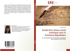 Buchcover von Etude d'un réseau social artistique sous la Troisième République