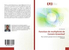 Buchcover von Fonction de multiplicité de Corwin-Greenleaf