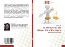 La participation des citoyens à la justice pénale kitap kapağı