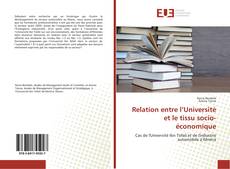 Capa do livro de Relation entre l’Université et le tissu socio-économique 