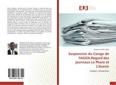 Capa do livro de Suspension du Congo de l'AGOA.Regard des journaux Le Phare et L'Avenir 