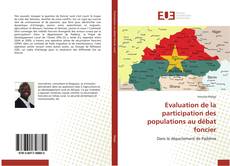 Capa do livro de Evaluation de la participation des populations au débat foncier 